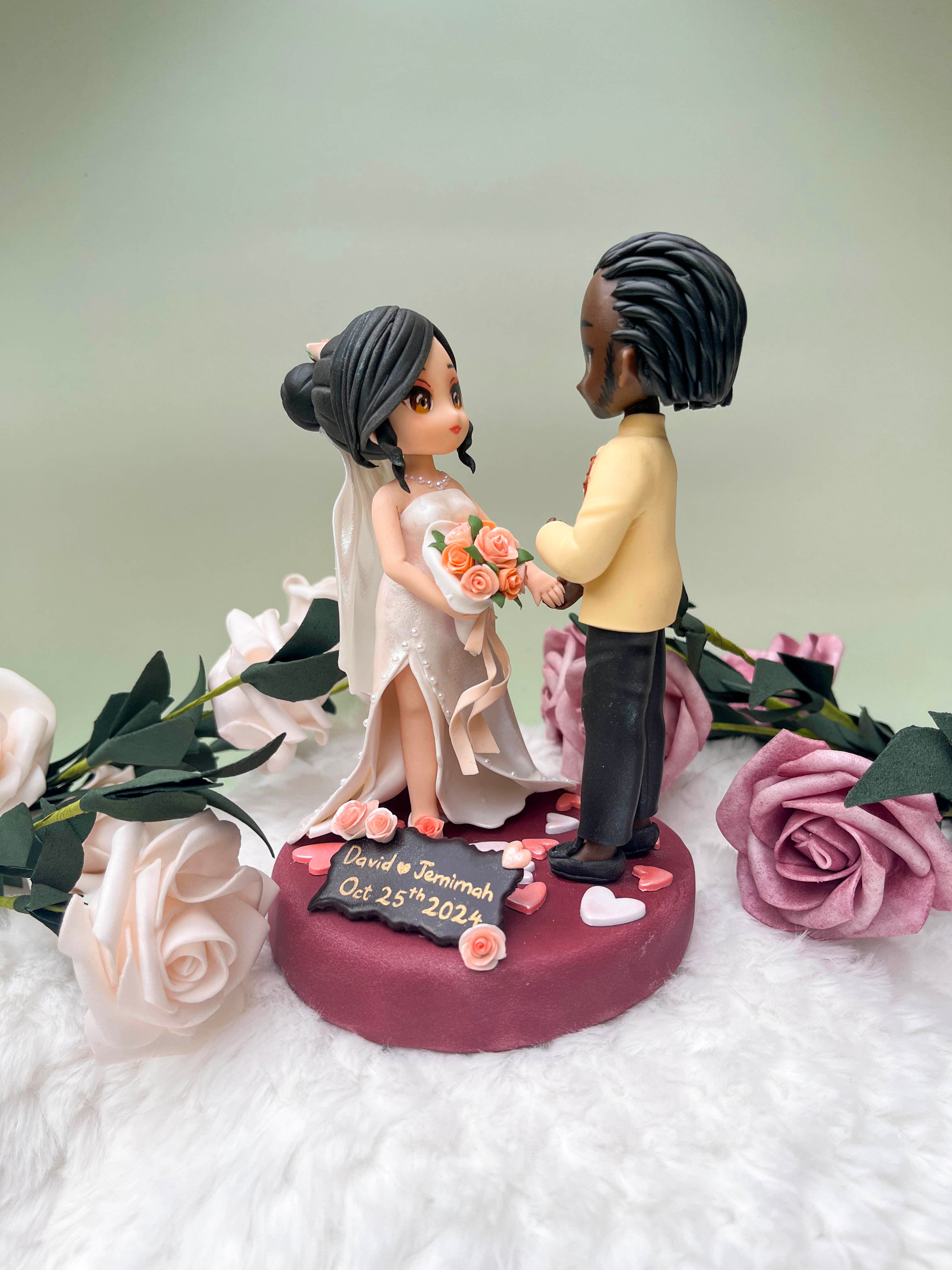 Handmade Wedding Cake Toppers (15cm)